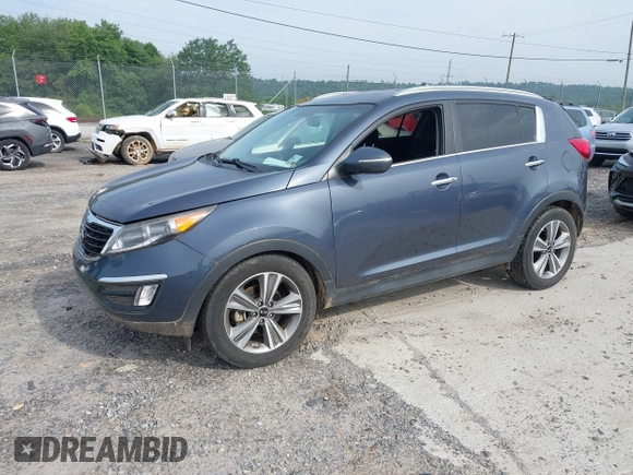2014 Kia Sportage SX with VIN KNDPC3A6XE7661835, listed as a IAAI auction lot 42480503 with 184,235 mi miles and . Bid and sale history available at DreamBid. Image 2.