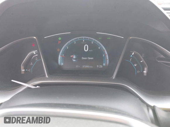 2019 Honda Civic Sedan EX with VIN 19XFC1F34KE018682, listed as a IAAI auction lot 41843545 with 73,992 mi miles. Bid and sale history available at carsss.com. Image 7.