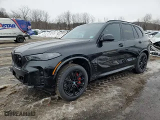 2025 BMW X5 M60i with VIN 5UX33EU0XS9Y66832, listed as a Copart auction lot 42944655 with 2,729 mi miles and Salvage Title. Bid and sale history available at carsss.com. Image 1.