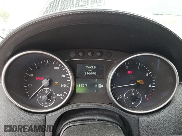 2009 Mercedes-Benz GL 450 with VIN 4JGBF71E49A492626, listed as a Copart auction lot 51293385 with 216,690 mi miles and Salvage Title. Bid and sale history available at DreamBid. Image 9.