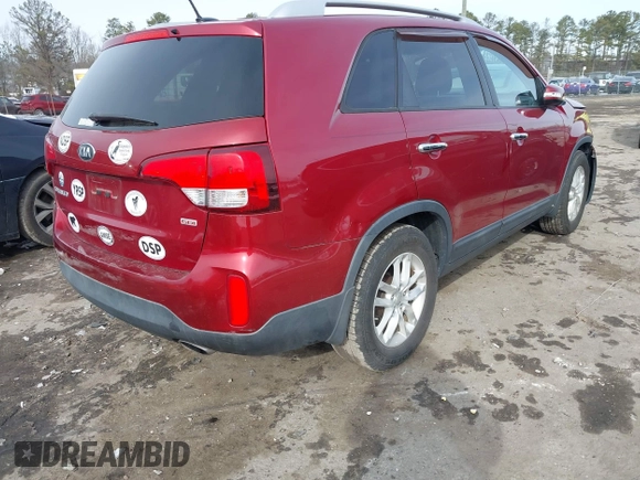 2014 Kia Sorento LX with VIN 5XYKT4A7XEG482738, listed as a IAAI auction lot 41295018 with 64,080 mi miles and . Bid and sale history available at carsss.com. Image 4.