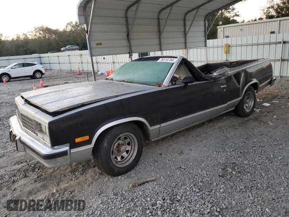 1985 Chevrolet El Camino z VIN 3GCCW80H2FS917457, wystawiony jako Copart lot #76519754 z przebiegiem 53 850 mil mil oraz Szkoda całkowita • Salvage title. Historia ofert i sprzedaży dostępna na DreamBid. Obrazek 1.