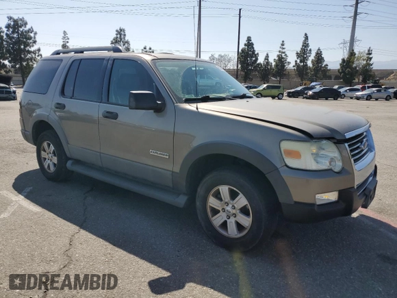 2006 Ford Explorer XLT with VIN 1FMEU63E76ZA01408, listed as a Copart auction lot 58244045 with 98,007 mi miles and Salvage title. Bid and sale history available at DreamBid. Image 4.