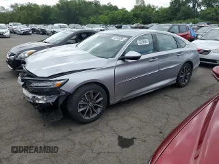 2021 Honda Accord EX-L with VIN 1HGCV1F50MA077329, listed as a Copart auction lot 62268085 with Not provided miles and Salvage title. Bid and sale history available at DreamBid. Image 1.