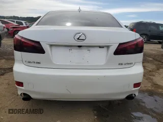 2008 Lexus IS with VIN JTHBK262685075547, listed as a Copart auction lot 52454725 with 140,289 mi miles and Salvage Title. Bid and sale history available at carsss.com. Image 6.