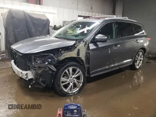 2015 Infiniti QX60 with VIN 5N1AL0MM0FC521523, listed as a Copart auction lot 47046995 with 174,415 mi miles and Salvage Title. Bid and sale history available at carsss.com. Image 1.