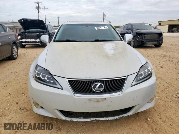 2007 Lexus IS 250 with VIN JTHCK262475009579, listed as a Copart auction lot 65631245 with 185,606 mi miles and Clean title. Bid and sale history available at DreamBid. Image 5.