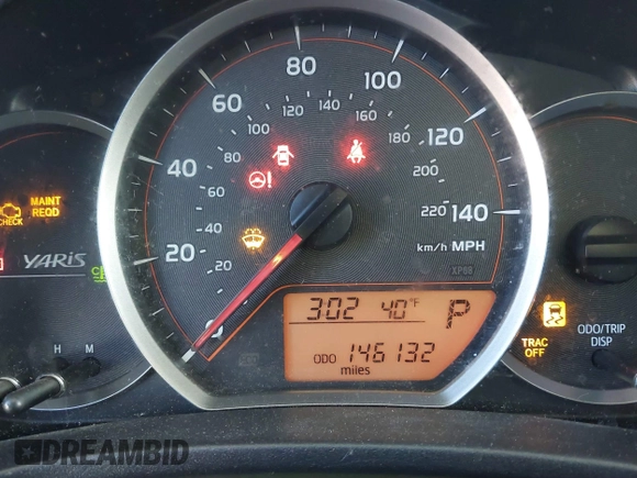 2012 Toyota Yaris L with VIN JTDKTUD38CD541628, listed as a IAAI auction lot 41335728 with 146,132 mi miles. Bid and sale history available at carsss.com. Image 7.