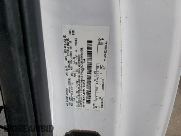 2018 Ford F-150 XL with VIN 1FTEX1C59JKF06513, listed as a Copart auction lot 53732515 with 103,393 mi miles and Clean Title. Bid and sale history available at carsss.com. Image 12.