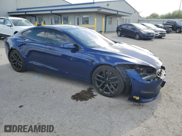 2021 Tesla Model S Long Range z VIN 5YJSA1E52MF437103, wystawiony jako Copart lot #55533515 z przebiegiem 59 015 mil mil oraz Szkoda całkowita • Salvage title. Historia ofert i sprzedaży dostępna na DreamBid. Obrazek 4.