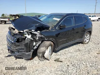 2020 Jeep Compass Latitude with VIN 3C4NJCBB3LT126542, listed as a Copart auction lot 52510575 with 17,246 mi miles and Salvage title. Bid and sale history available at DreamBid. Image 1.