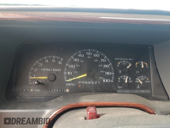 2000 Chevrolet Tahoe Z71 with VIN 1GNEK13R7YR189177, listed as a Copart auction lot 56830725 with 308,270 mi miles and Salvage title. Bid and sale history available at DreamBid. Image 9.