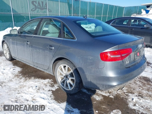 2015 Audi A4 Premium Plus with VIN WAUFFAFL6FN004207, listed as a IAAI auction lot 41639153 with 62,409 mi miles. Bid and sale history available at carsss.com. Image 3.