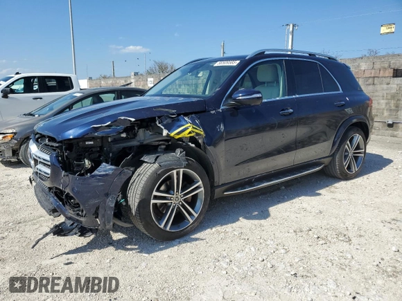 2020 Mercedes-Benz GLE 350 with VIN 4JGFB4JB9LA201644, listed as a Copart auction lot 56509585 with 27,204 mi miles and Salvage title. Bid and sale history available at DreamBid. Image 1.