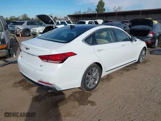 2018 Genesis G80 3.8L with VIN KMHGN4JE9JU216176, listed as a IAAI auction lot 40976135 with 50,530 mi miles. Bid and sale history available at carsss.com. Image 4.