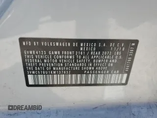 2019 Volkswagen Jetta S with VIN 3VWC57BU1KM137632, listed as a Copart auction lot 54544615 with 88,918 mi miles and Salvage title. Bid and sale history available at DreamBid. Image 13.
