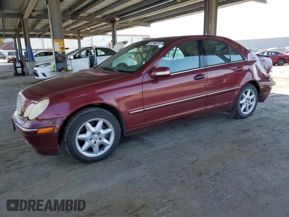 2002 Mercedes-Benz C 230/260/280/320 with VIN WDBRF64J32F266042, listed as a Copart auction lot 53196315 with 178,006 mi miles and Salvage title. Bid and sale history available at DreamBid. Image 1.