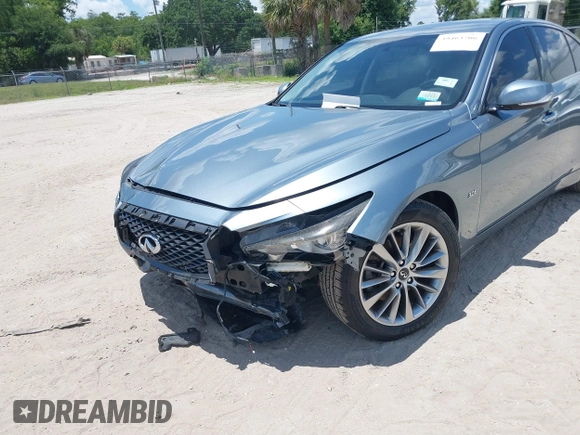 2018 Infiniti Q50 3.0t LUXE with VIN JN1EV7AP1JM361018, listed as a IAAI auction lot 39463706 with 45,648 mi miles. Bid and sale history available at carsss.com. Image 6.
