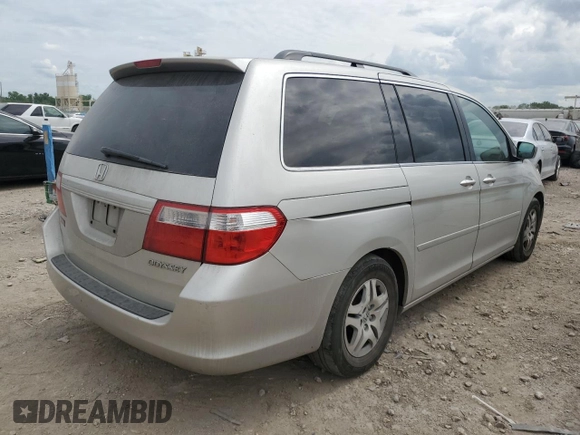 2005 Honda Odyssey EX-L with VIN 5FNRL38705B027709, listed as a Copart auction lot 55569185 with 204,295 mi miles and Clean Title. Bid and sale history available at DreamBid. Image 3.