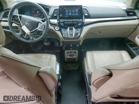 2022 Honda Odyssey Elite with VIN 5FNRL6H93NB066040, listed as a Copart auction lot 60162665 with 36,665 mi miles and Salvage title. Bid and sale history available at DreamBid. Image 8.