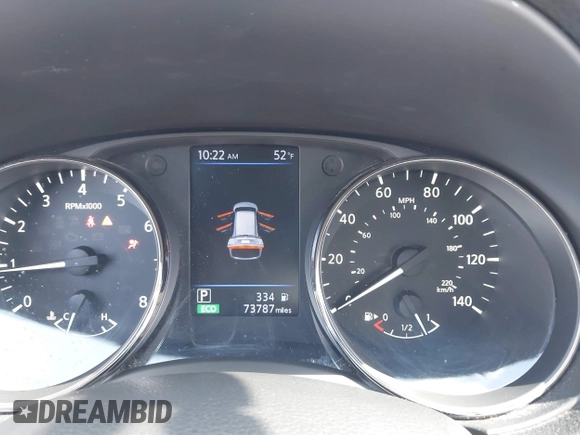 2018 Nissan Rogue SV with VIN KNMAT2MT8JP529958, listed as a IAAI auction lot 41991829 with 73,787 mi miles and . Bid and sale history available at carsss.com. Image 7.