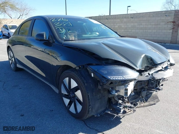 2023 Hyundai IONIQ 6 SE with VIN KMHM24AAXPA028284, listed as a IAAI auction lot 41468996 with 1 mi miles. Bid and sale history available at carsss.com. Image 1.