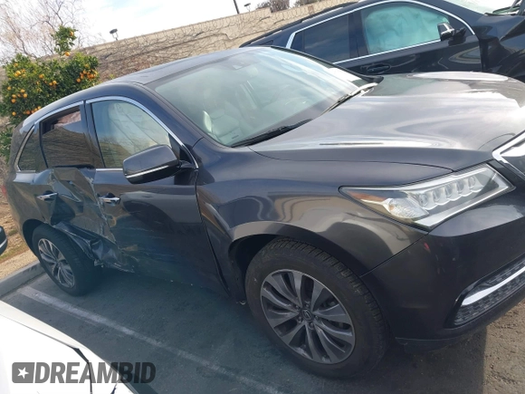 2014 Acura MDX Tech Pkg with VIN 5FRYD3H41EB012164, listed as a IAAI auction lot 41765473 with 59,935 mi miles. Bid and sale history available at carsss.com. Image 14.