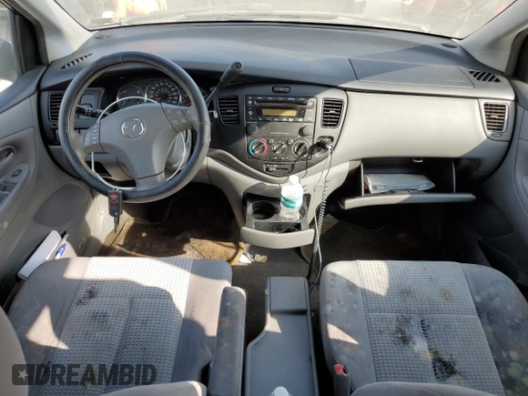 2005 Mazda MPV LX with VIN JM3LW28J550550474, listed as a Copart auction lot 75112994 with 0 mi miles and Salvage Title. Bid and sale history available at carsss.com. Image 8.