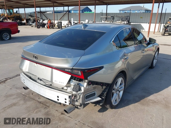 2021 Lexus IS 300 with VIN JTHCA1D26M5113003, listed as a IAAI auction lot 42179759 with 27,374 mi miles and . Bid and sale history available at DreamBid. Image 4.