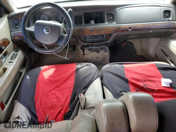 2008 Mercury Grand Marquis LS with VIN 2MEHM75V38X609387, listed as a Copart auction lot 53736825 with Not Provided miles and Salvage Title. Bid and sale history available at DreamBid. Image 8.