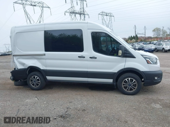 2023 Ford Transit Cargo with VIN 1FTBR1CG5PKA86059, listed as a IAAI auction lot 41951060 with 56,323 mi miles. Bid and sale history available at carsss.com. Image 14.