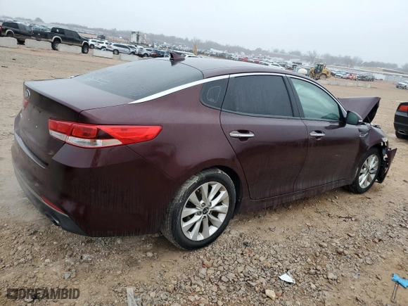 2018 Kia Optima S with VIN 5XXGT4L33JG268947, listed as a Copart auction lot 43708745 with 130,459 mi miles and Salvage Title. Bid and sale history available at carsss.com. Image 3.