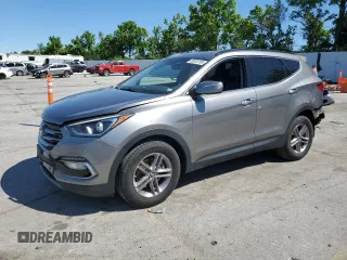 2017 Hyundai Santa Fe 2.4L z VIN 5NMZU3LB2HH025486, wystawiony jako Copart lot #58055185 z przebiegiem 120 364 mil mil oraz Szkoda całkowita • Salvage title. Historia ofert i sprzedaży dostępna na DreamBid. Obrazek 1.