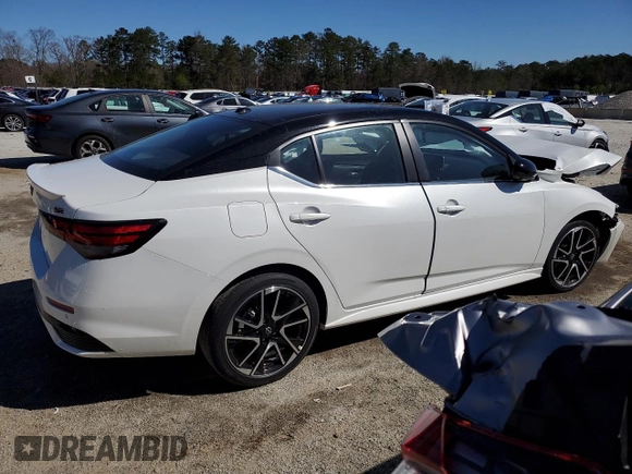 2025 Nissan Sentra SR with VIN 3N1AB8DV2SY289557, listed as a Copart auction lot 49216165 with Not Provided miles and Non Repairable. Bid and sale history available at DreamBid. Image 3.
