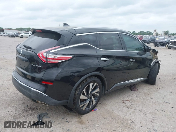 2017 Nissan Murano SL z VIN 5N1AZ2MG5HN159328, wystawiony jako IAAI lot #42130768 z przebiegiem 77 822 mil mil oraz . Historia ofert i sprzedaży dostępna na DreamBid. Obrazek 4.