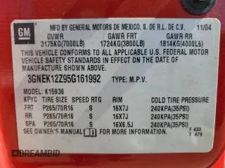 2005 Chevrolet Avalanche Z71 with VIN 3GNEK12Z95G161992, listed as a Copart auction lot 64653804 with 249,667 mi miles and Salvage Title. Bid and sale history available at carsss.com. Image 12.