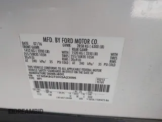 2017 Ford Explorer Sport with VIN 1FM5K8GT0HGA23095, listed as a IAAI auction lot 42129939 with 110,697 mi miles and . Bid and sale history available at carsss.com. Image 9.