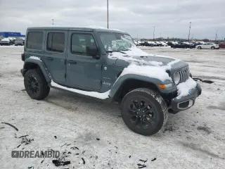 2024 Jeep Wrangler Sahara with VIN 1C4RJXP67RW229289, listed as a Copart auction lot 45551245 with 17,190 mi miles and Clean Title. Bid and sale history available at DreamBid. Image 4.