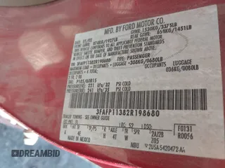 2002 Ford Escort ZX2 Standard z VIN 3FAFP11382R198680, wystawiony jako IAAI lot #41420862 z przebiegiem 184 102 mil mil oraz . Historia ofert i sprzedaży dostępna na DreamBid. Obrazek 9.
