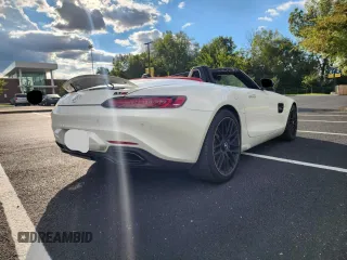 2018 Mercedes-Benz AMG GT AMG GT with VIN WDDYK7HA2JA018312, listed as a Copart auction lot 62376165 with 23,582 mi miles and Salvage title. Bid and sale history available at DreamBid. Image 4.