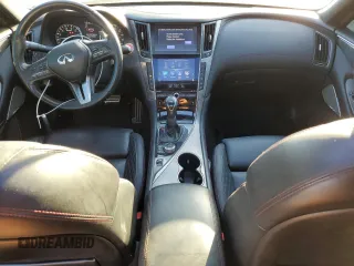 2019 Infiniti Q50 RED SPORT 400 with VIN JN1FV7AP9KM760409, listed as a Copart auction lot 87767605 with 96,589 mi miles and Salvage Title. Bid and sale history available at carsss.com. Image 8.