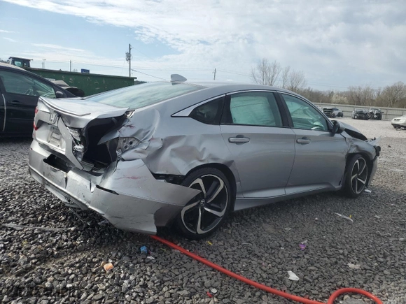 2018 Honda Accord Sedan Sport 1.5T with VIN 1HGCV1F38JA041138, listed as a Copart auction lot 47594445 with 46,365 mi miles and Salvage Title. Bid and sale history available at carsss.com. Image 3.