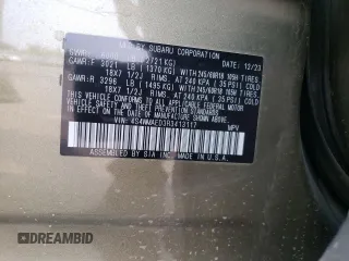 2024 Subaru Ascent Premium with VIN 4S4WMAED3R3413117, listed as a Copart auction lot 70282224 with 9,993 mi miles and Salvage title. Bid and sale history available at DreamBid. Image 12.