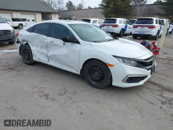 2019 Honda Civic Sedan EX with VIN 19XFC1F30KE015570, listed as a IAAI auction lot 41663514 with 152,084 mi miles. Bid and sale history available at carsss.com. Image 1.