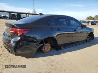 2019 Acura TLX w/A-Spec Pkg with VIN 19UUB1F65KA003343, listed as a Copart auction lot 87400384 with 0 mi miles and Salvage Title. Bid and sale history available at carsss.com. Image 3.