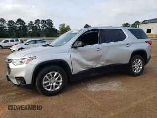 2021 Chevrolet Traverse LS z VIN 1GNERFKW3MJ254289, wystawiony jako Copart lot #51337155 z przebiegiem 40 127 mil mil oraz Szkoda całkowita • Salvage title. Historia ofert i sprzedaży dostępna na DreamBid. Obrazek 1.