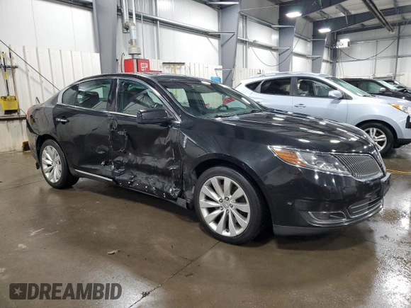 2013 Lincoln MKS with VIN 1LNHL9EK4DG615815, listed as a Copart auction lot 51675925 with 108,273 mi miles and Salvage title. Bid and sale history available at DreamBid. Image 4.