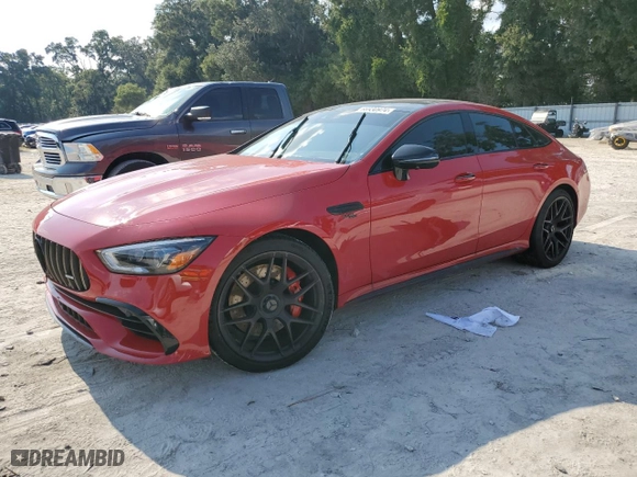 2022 Mercedes-Benz AMG GT with VIN W1K7X6BBXNA051685, listed as a Copart auction lot 66930974 with 0 mi miles and Salvage Title. Bid and sale history available at carsss.com. Image 1.