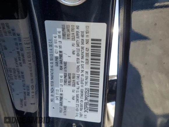 2021 Mazda 3 Select with VIN 3MZBPBBL0MM200528, listed as a Copart auction lot 60931495 with 24,613 mi miles and Salvage title. Bid and sale history available at DreamBid. Image 12.