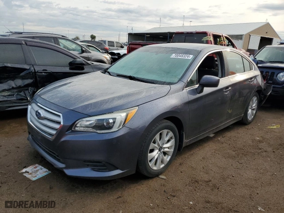 2015 Subaru Legacy 2.5i Premium with VIN 4S3BNBC65F3051541, listed as a Copart auction lot 70048324 with 0 mi miles and Salvage Title. Bid and sale history available at carsss.com. Image 1.